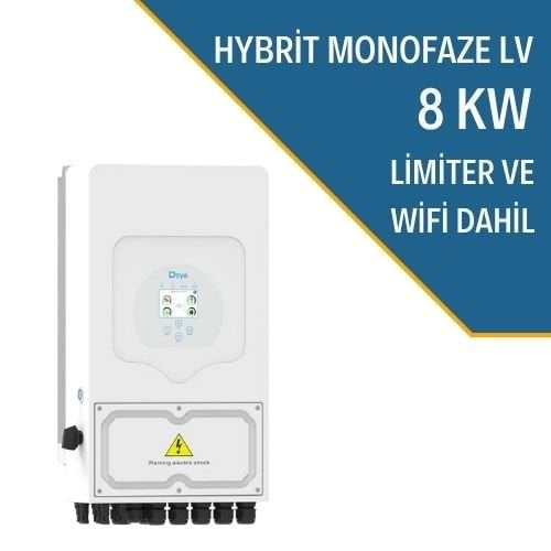 8KW HİBRİT MONOFAZE İNVERTER LV