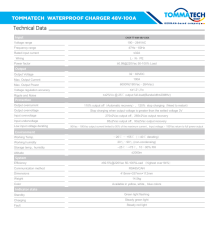 TommaTech Batarya Şarj Ünitesi Duvar Tipi 48V-100A