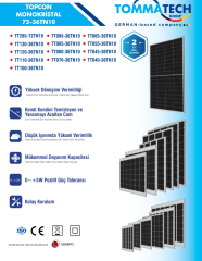 TommaTech 285Wp 72TN TOPCon Güneş Paneli