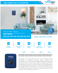 TommaTech Uno Home 5.0kW Tek Faz İnverter