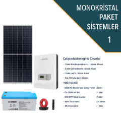 1kW TOPCON PAKET SİSTEM (PAKET 1)