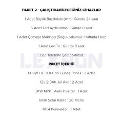 3kW TOPCON PAKET SİSTEM 1 (PAKET 2)