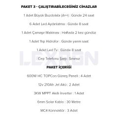 3kW TOPCON PAKET SİSTEM 2 (PAKET 3)