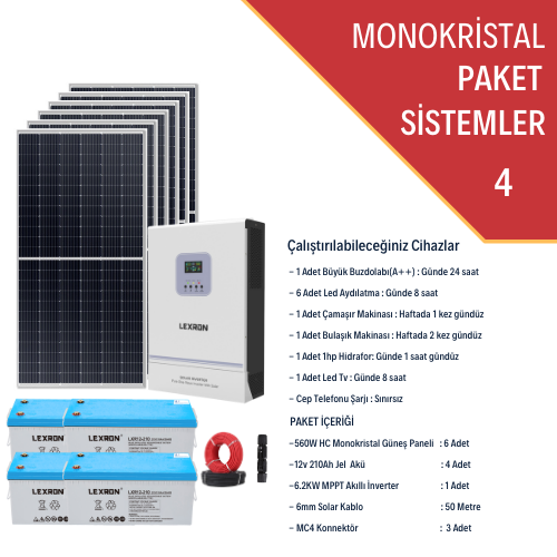 6.2kW TOPCON PAKET SİSTEM 1 (PAKET 4)