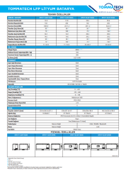 TommaTech Modüler Serisi  12.8V 102AH G2 LFP Lityum Batarya