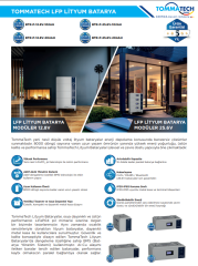 TommaTech Modüler Serisi 12.8V 204AH G2 LFP Lityum Batarya