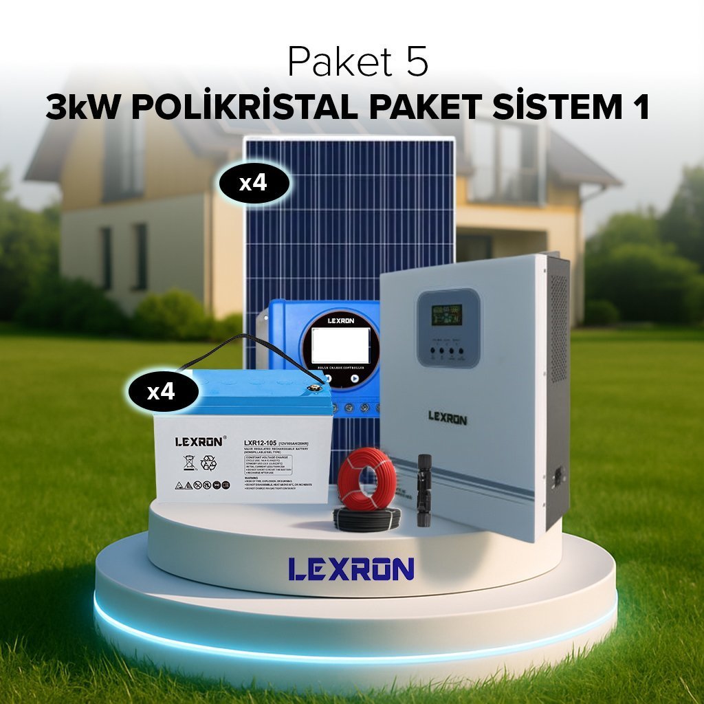 3kW POLİKRİSTAL PAKET SİSTEM 1 (PAKET 5)