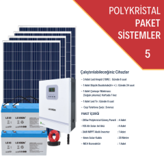 3kW POLİKRİSTAL PAKET SİSTEM 1 (PAKET 5)