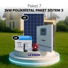3kW POLİKRİSTAL PAKET SİSTEM 3 (PAKET 7)