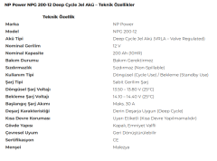 NP-POWER 200Ah JEL AKÜ