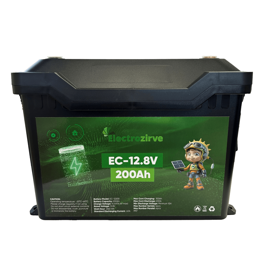 ELC-ITG-BOX Electrozirve 12.8V 200Ah Lityum (LiFePO4) Batarya