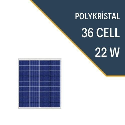 25W POLYKRİSTAL GÜNEŞ PANELİ