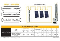 DC Pompa 1.6Hp / 1300W / 110V (4DC6-112-110-1300)