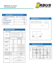 Orbus 12V 150 Amper Jel Akü