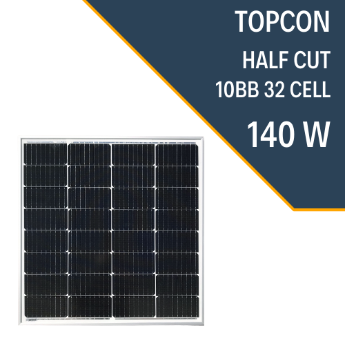 140W HALF-CUT TOPCON MONO GÜNEŞ PANELİ