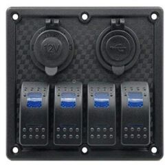 Karavan Paneli USB`li 4`lü Sigortalı