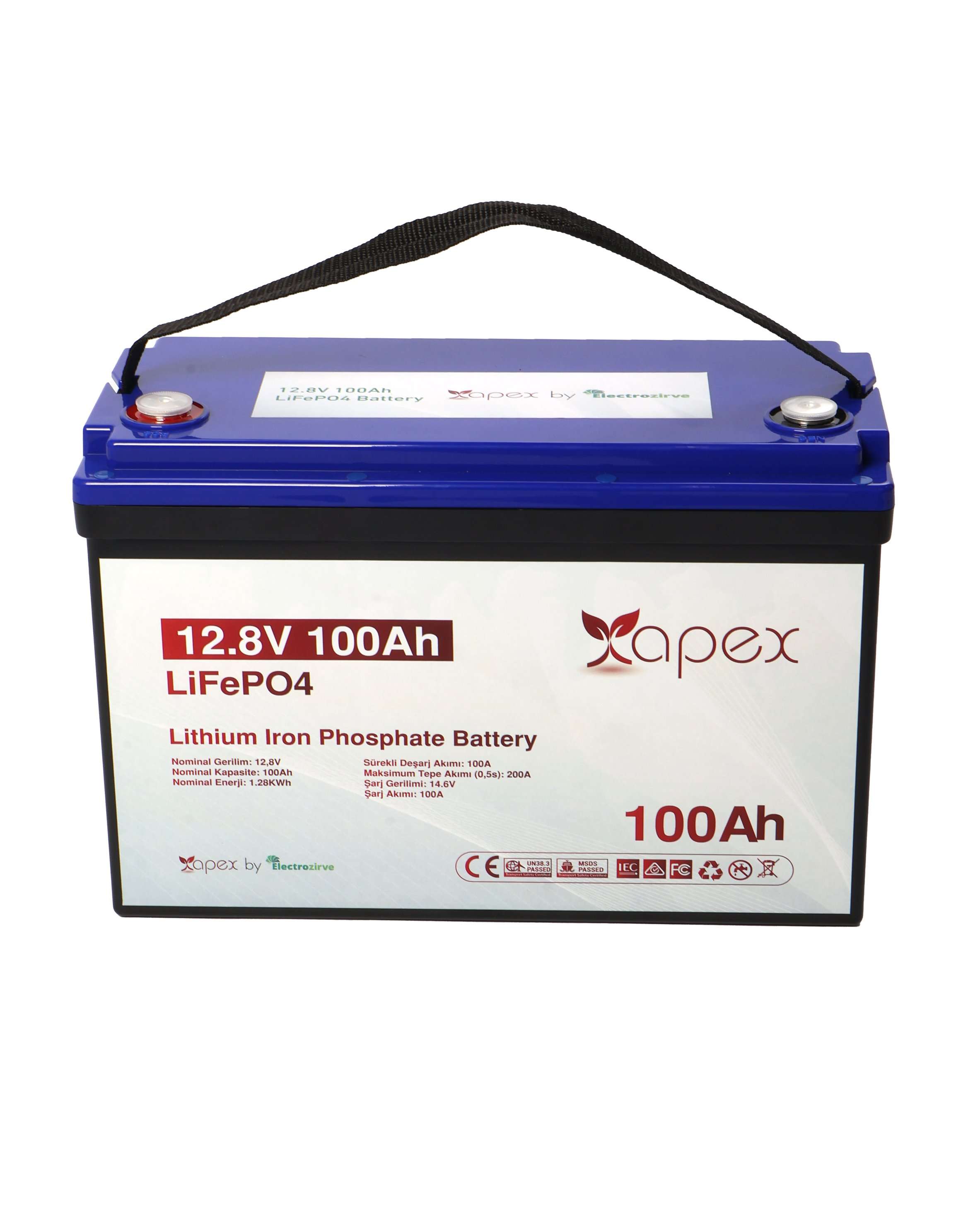 APX-YRO-BOX Apex 12.8V 100Ah Lityum (LiFePO4) Batarya
